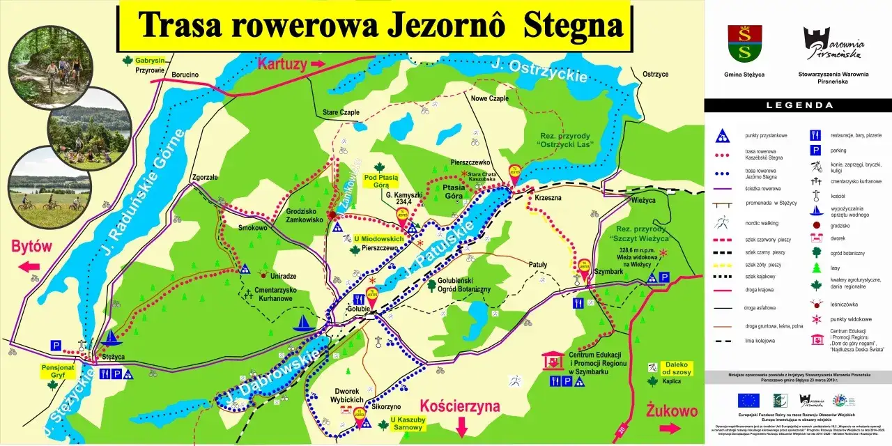Mapa Kaszuby trasy rowerowe GPX