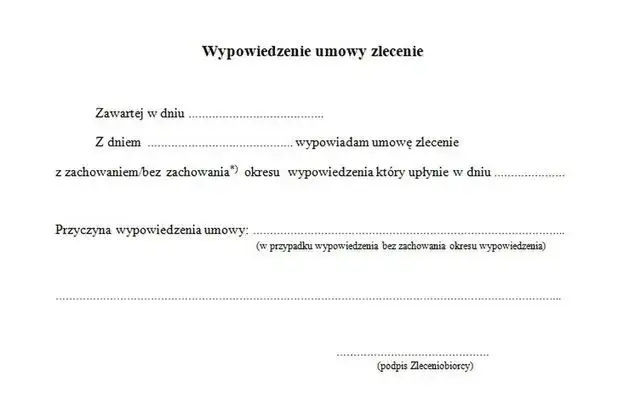 umowa zlecenie wypowiedzenie porównanie umowa o pracę