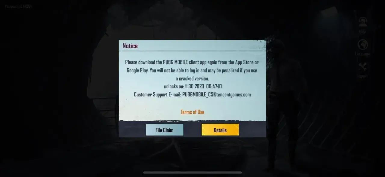 PUBG Mobile update Google Play App Store screenshot