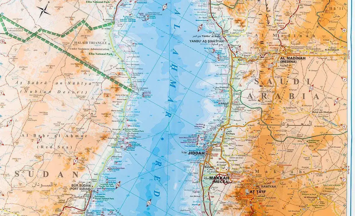 Mapa Morza Czerwonego