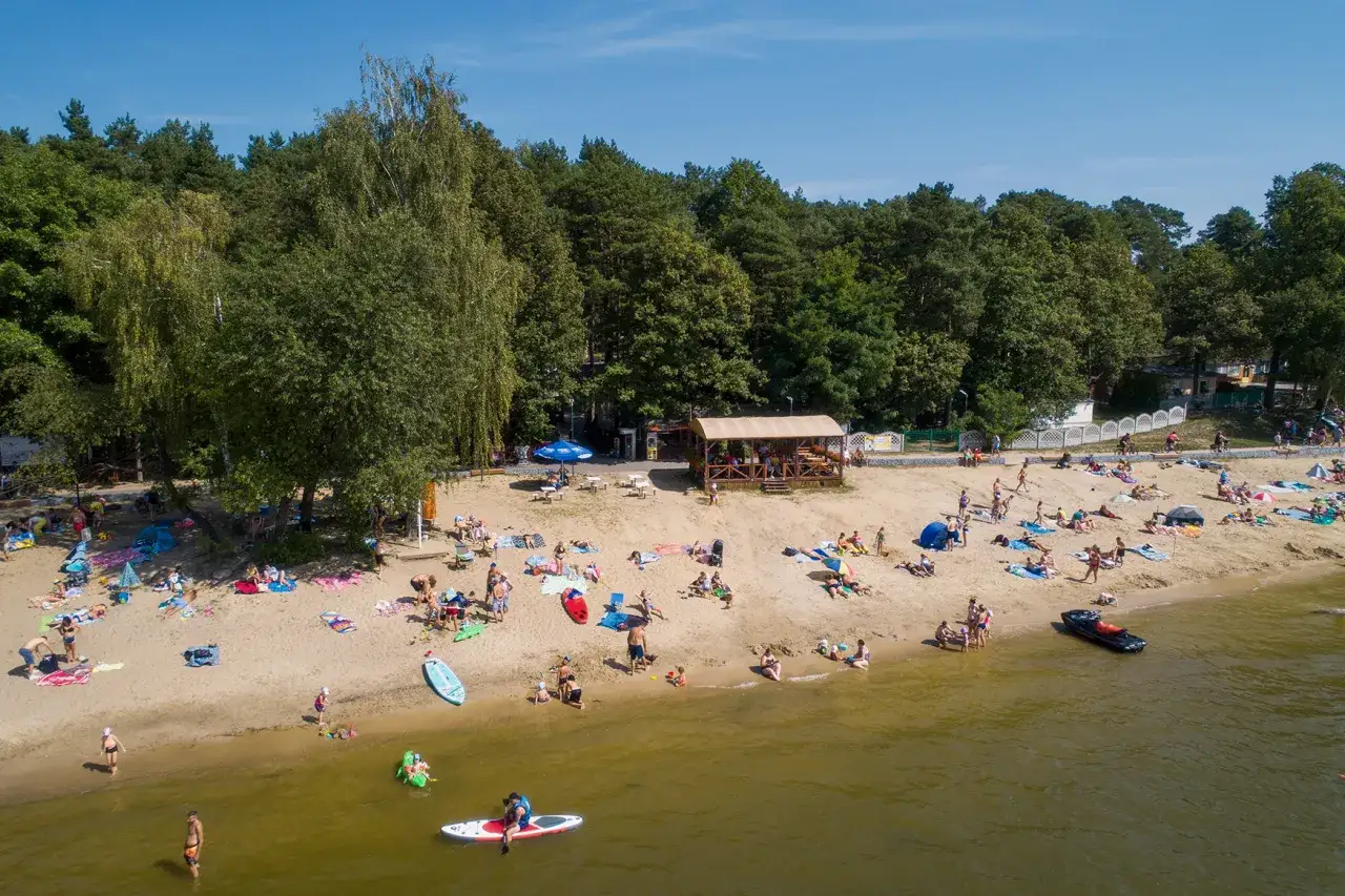 Jezioro Turawskie plaża kąpielisko sporty wodne