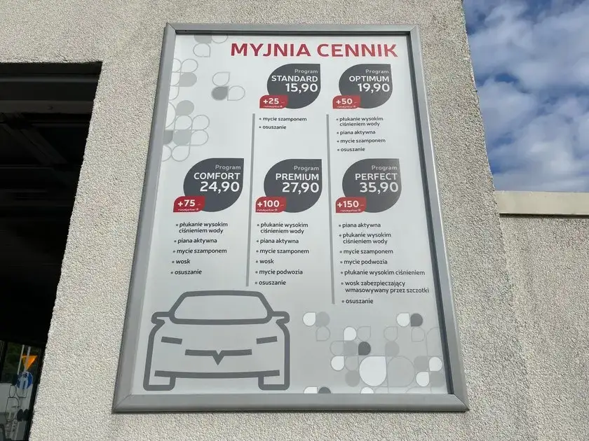 cennik myjni automatycznej orlen przykładowy