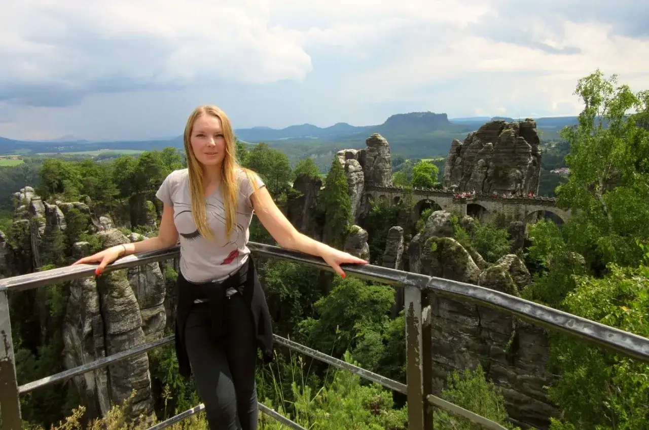Most Bastei Szwajcaria Saksońska panorama