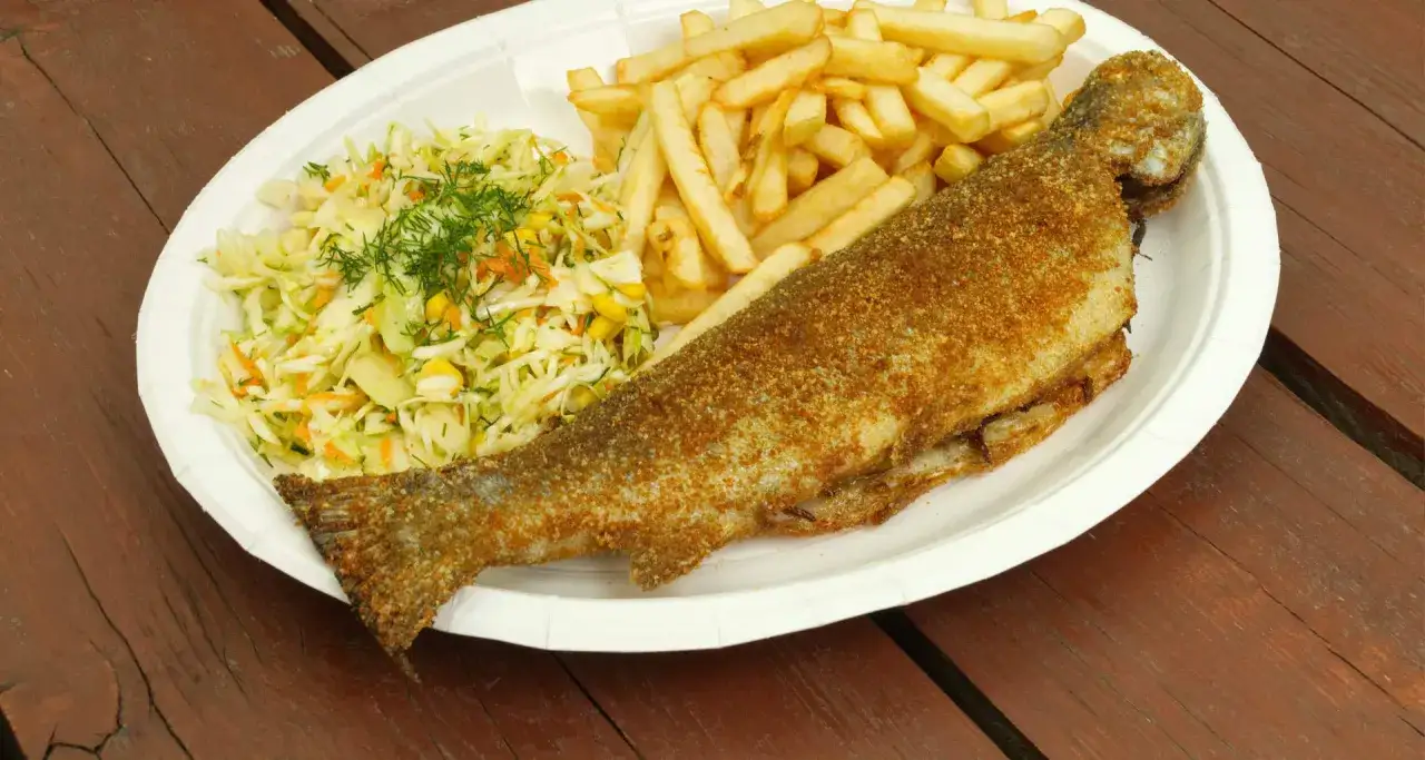 smażony pstrąg kłodzki