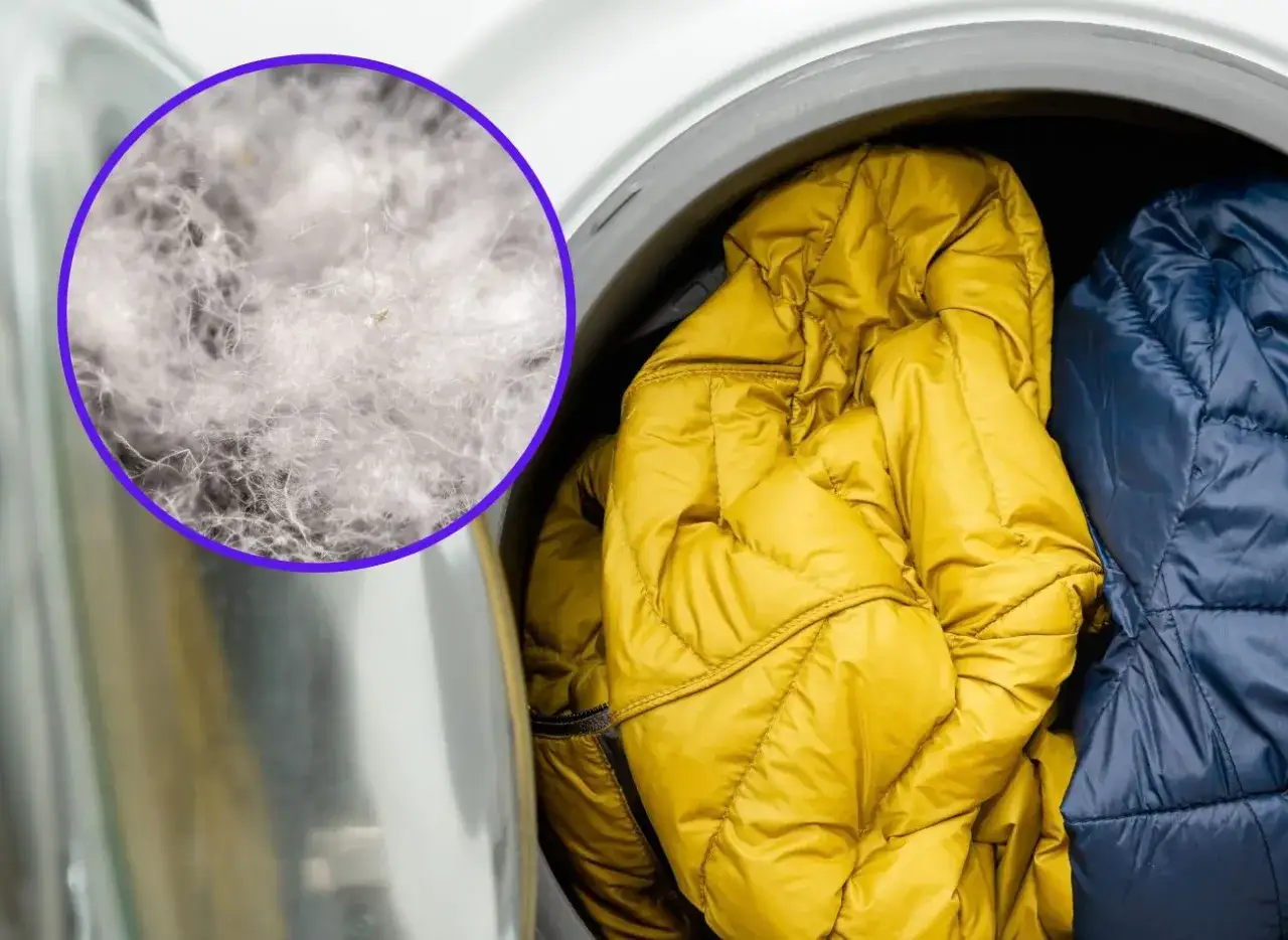 przygotowanie kurtki puchowej do prania