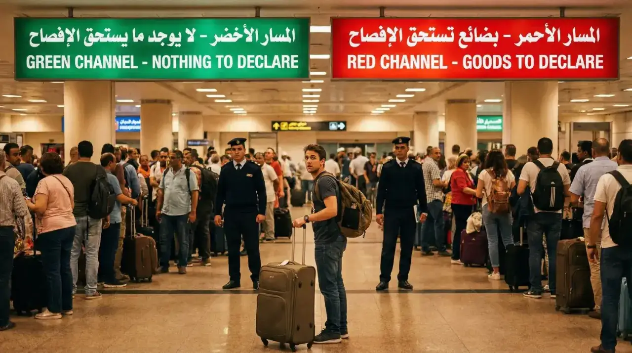Kolejki na lotnisku w Egipcie. Zielony pas 