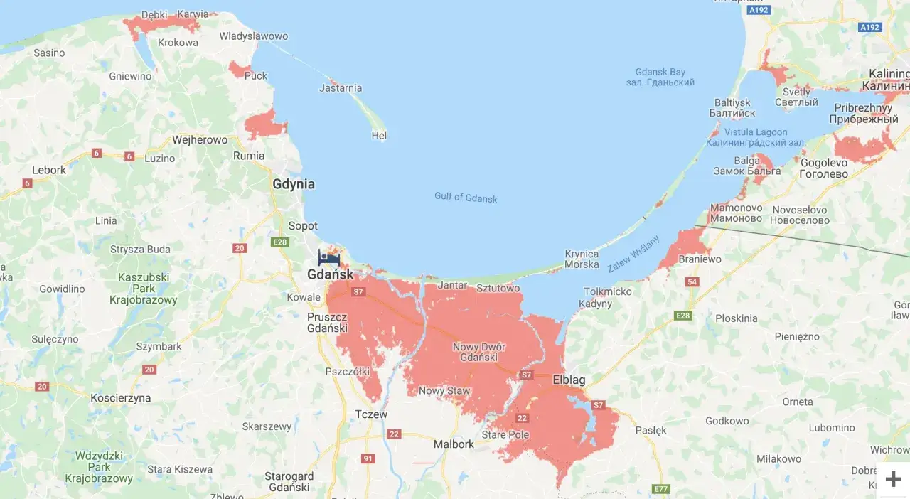 Wykres ocieplenie Morza Bałtyckiego