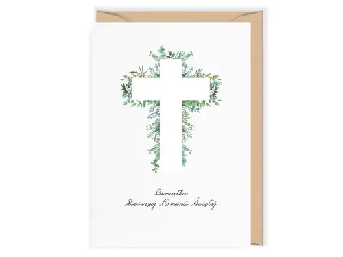 kartka komunijna religijna symbolika