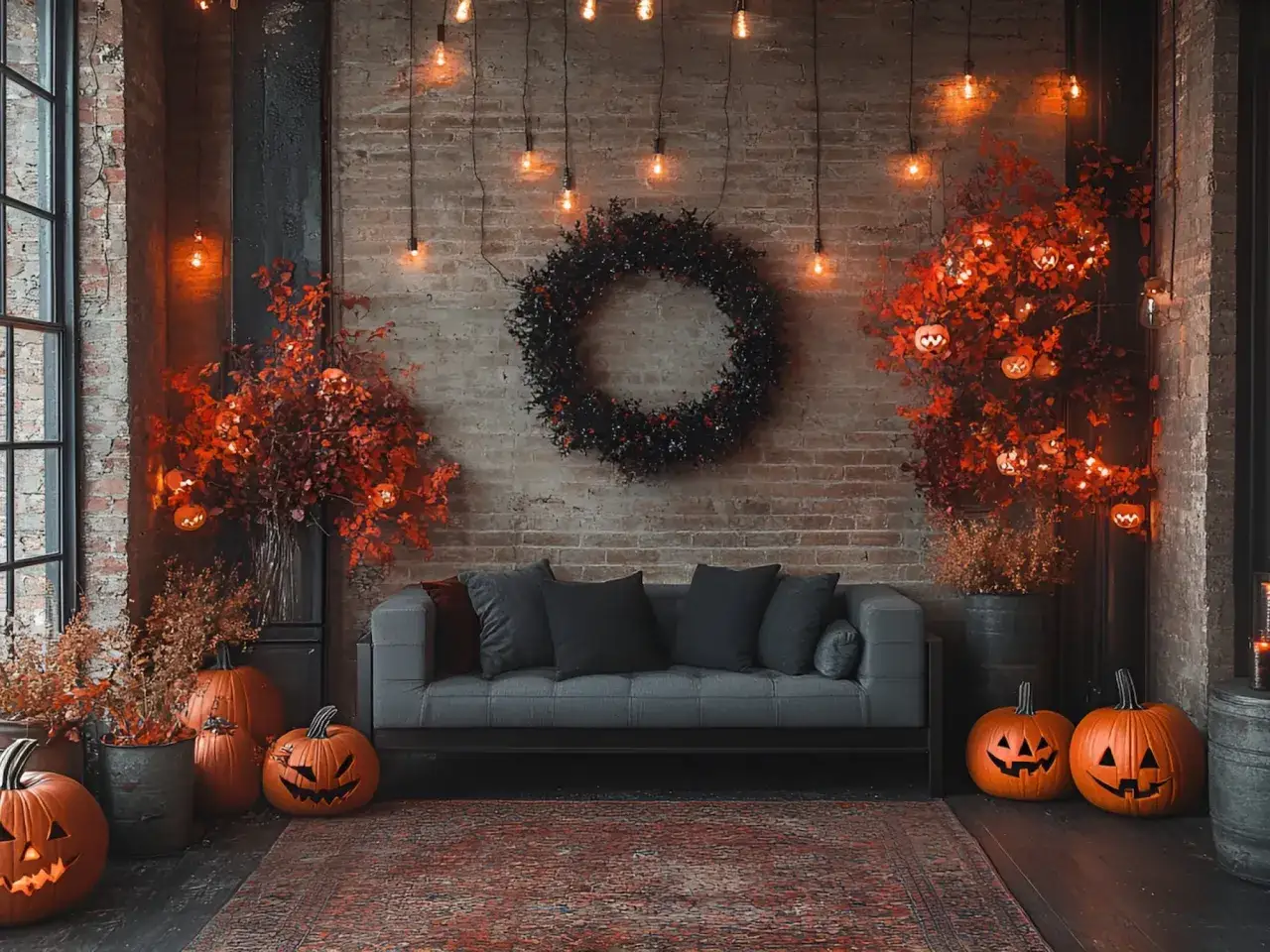 stylowe dekoracje halloweenowe wnętrza