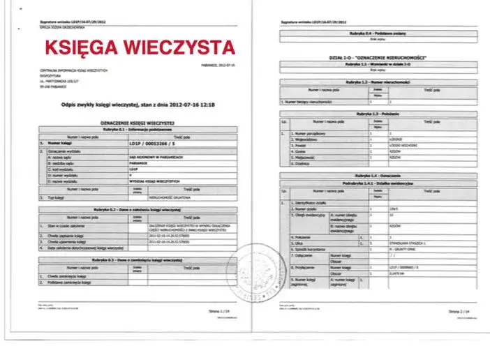 księga wieczysta online wygląd