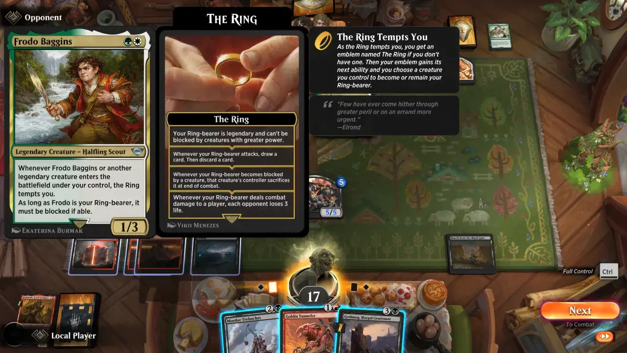 Gra Magic: The Gathering od Wizards of the Coast. Frodo Baggins i karta 