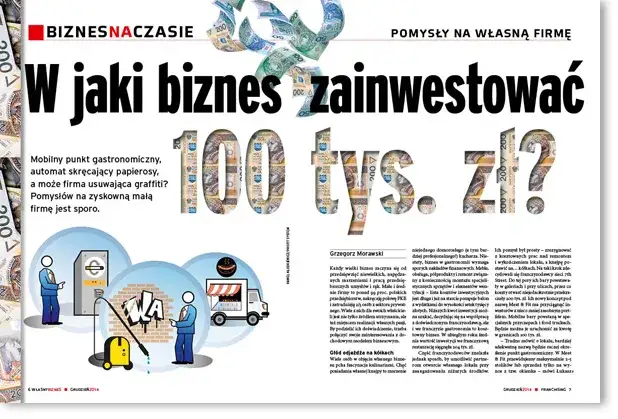 różne pomysły na biznes do 100 tysięcy złotych w Polsce
