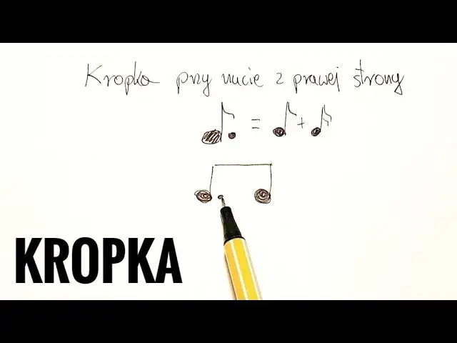podw&oacute;jna kropka przy nucie przykład