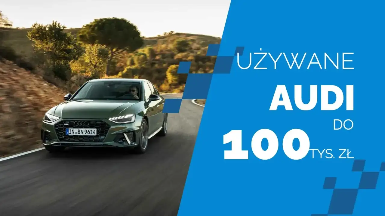 Zielone Audi na krętej drodze. Szukasz odpowiedzi na pytanie: jakie audi wybrać? Sprawdź używane Audi do 100 tys. zł.