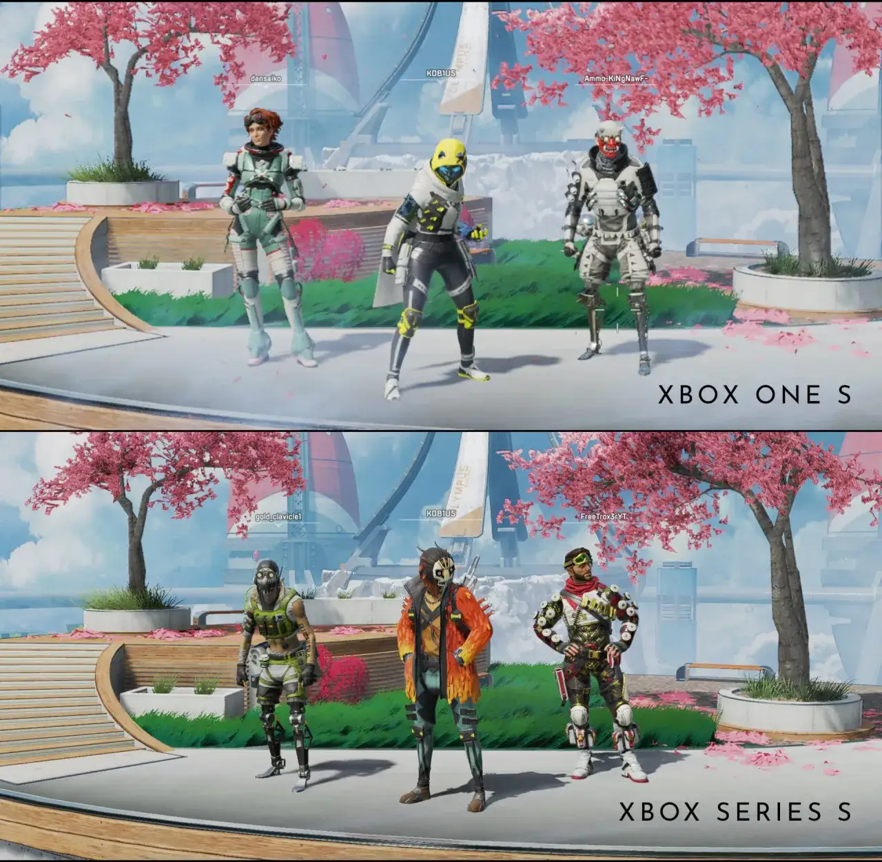 Xbox Series S vs Xbox One game comparison
