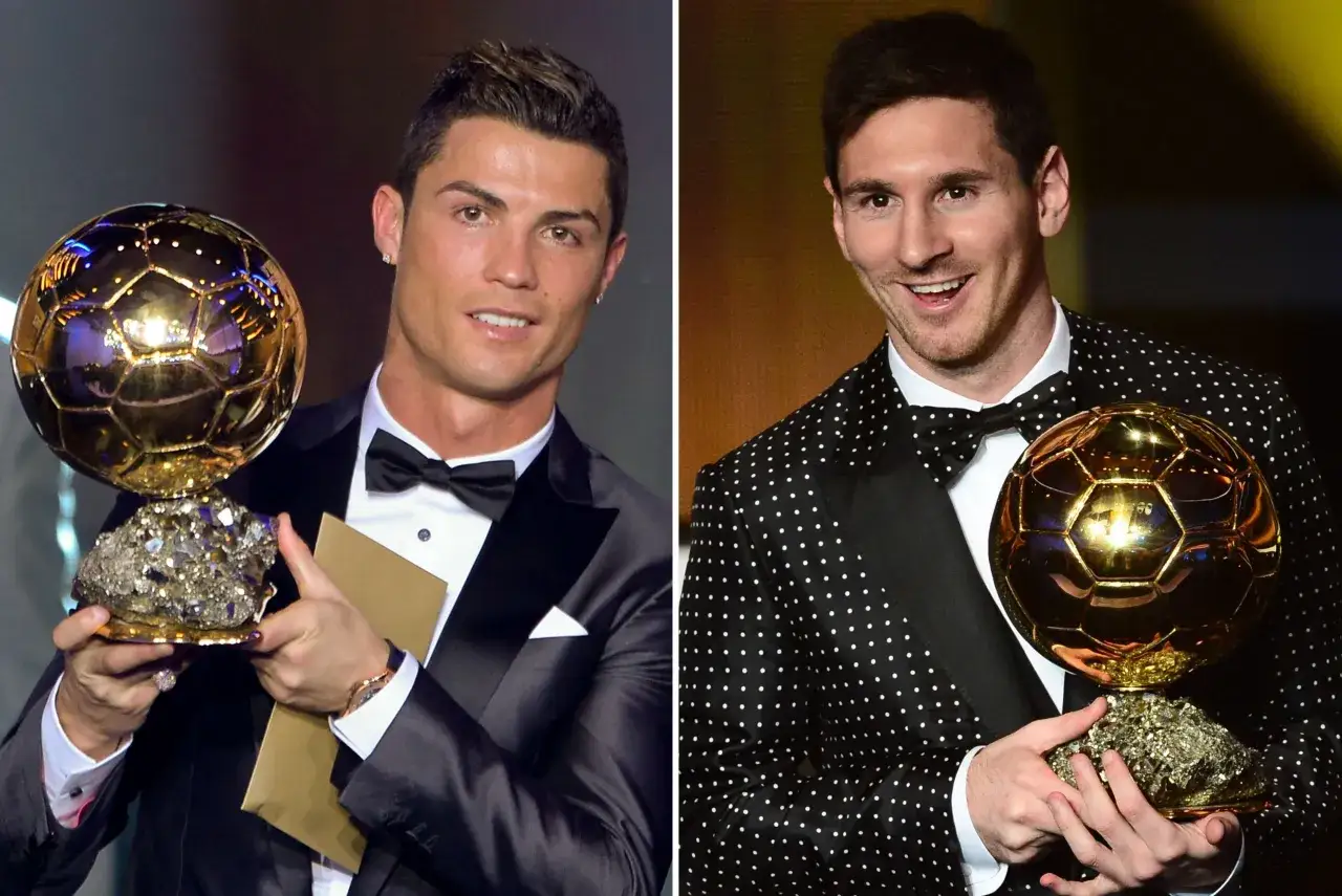 Ronaldo Messi Złote Piłki por&oacute;wnanie
