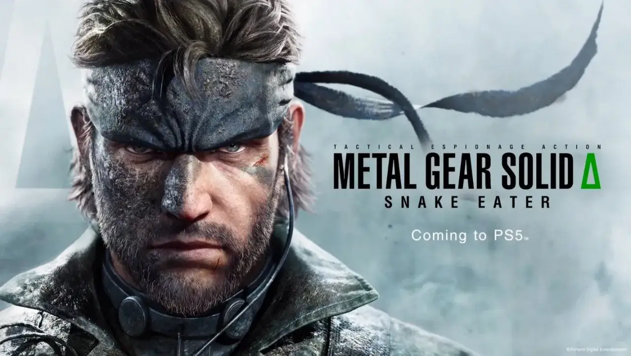 Zbliżenie na twarz Snake'a z gry Metal Gear Solid Delta: Snake Eater. Zapowiedź gry na PS5.