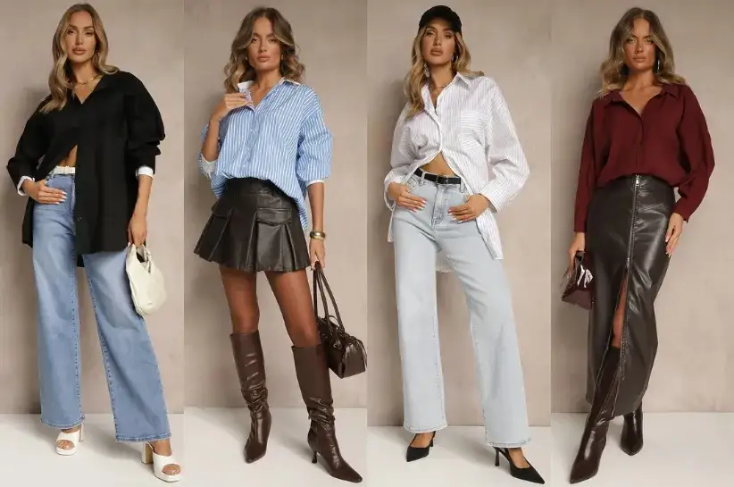 stylizacje koszula w spodnie na r&oacute;żne okazje