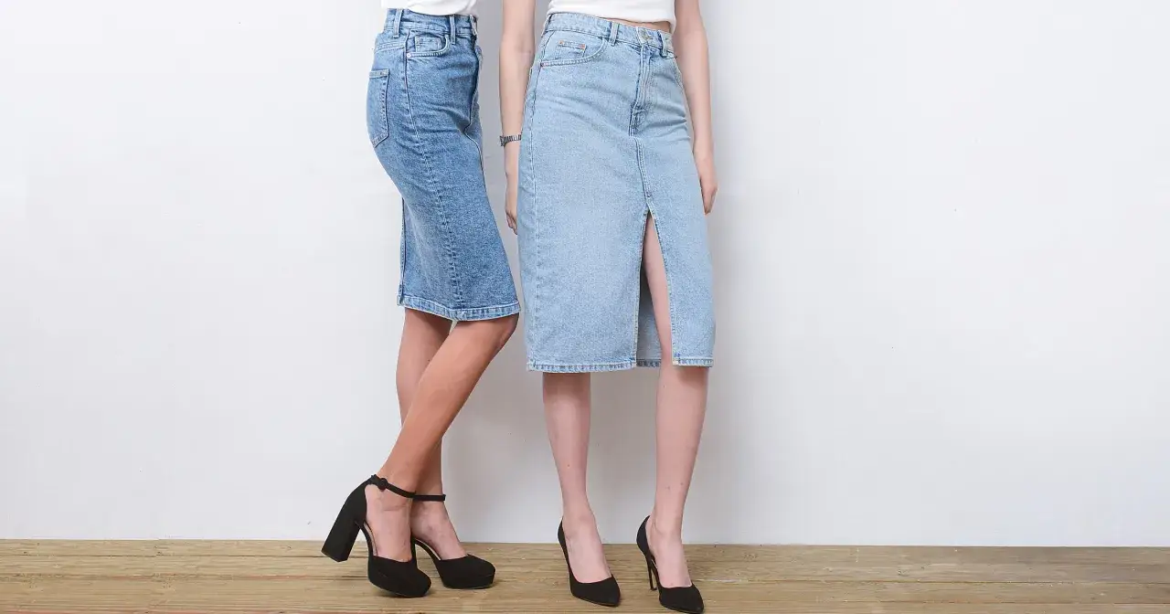 sp&oacute;dnica jeansowa midi stylizacje na wiecz&oacute;r