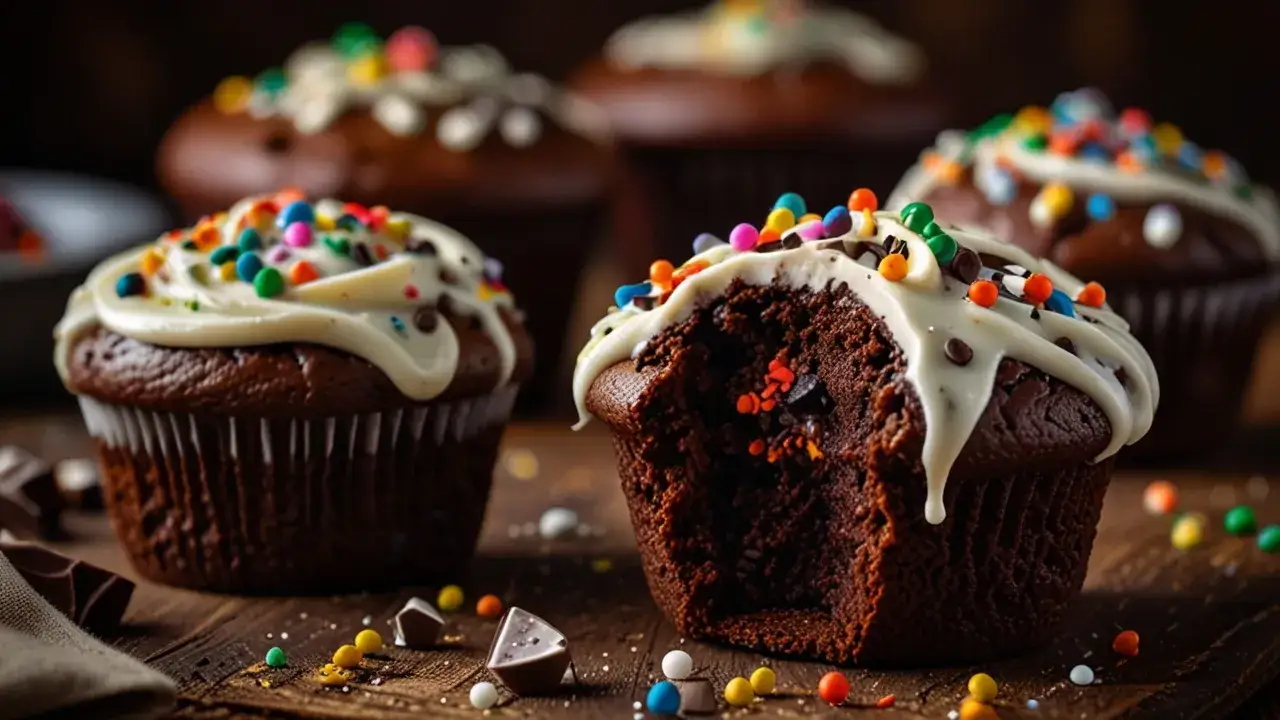 Zdjęcie Muffinki czekoladowe z kremem: Idealne na każdą okazję i wyjątkowy smak