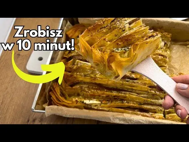 składniki na zapiekankę z ciasta filo, gotowy farsz