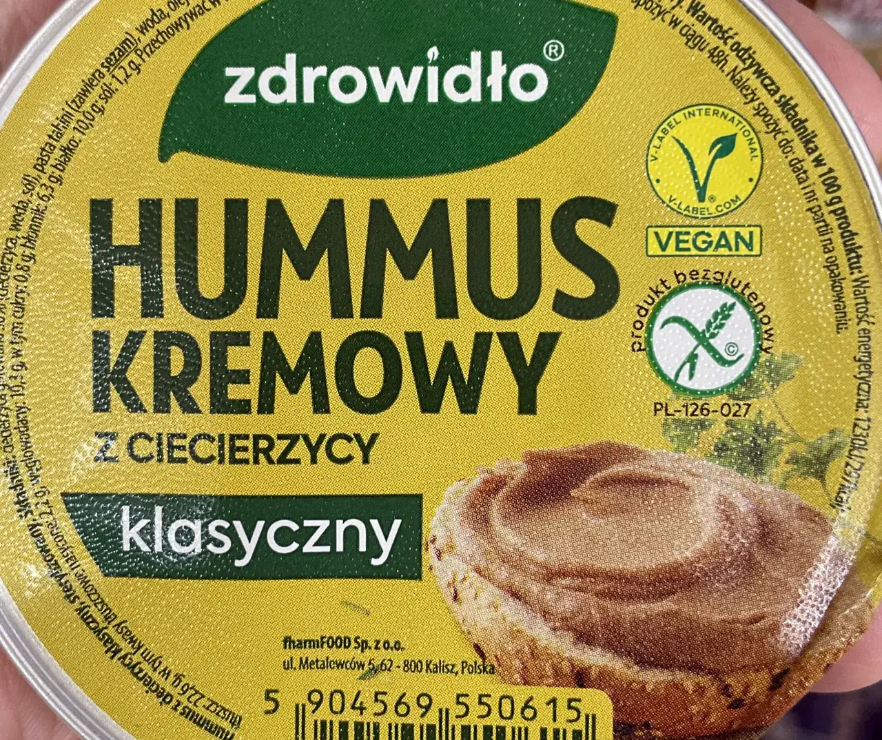 etykieta hummusu składniki