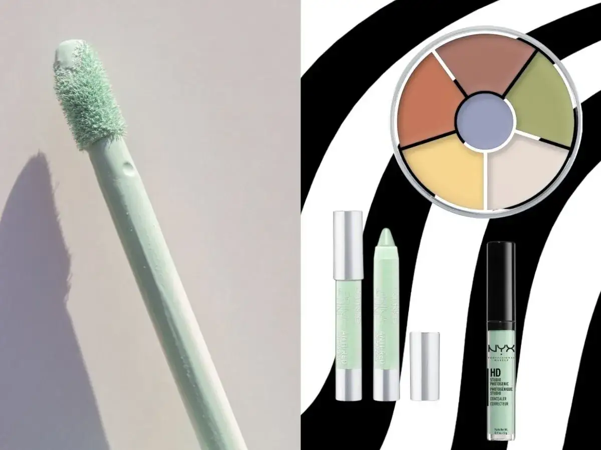 makijaż ukrywanie pryszcza zielony korektor