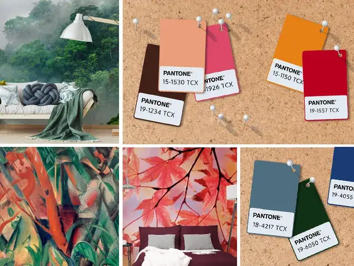 Modne kolory jesieni mood board