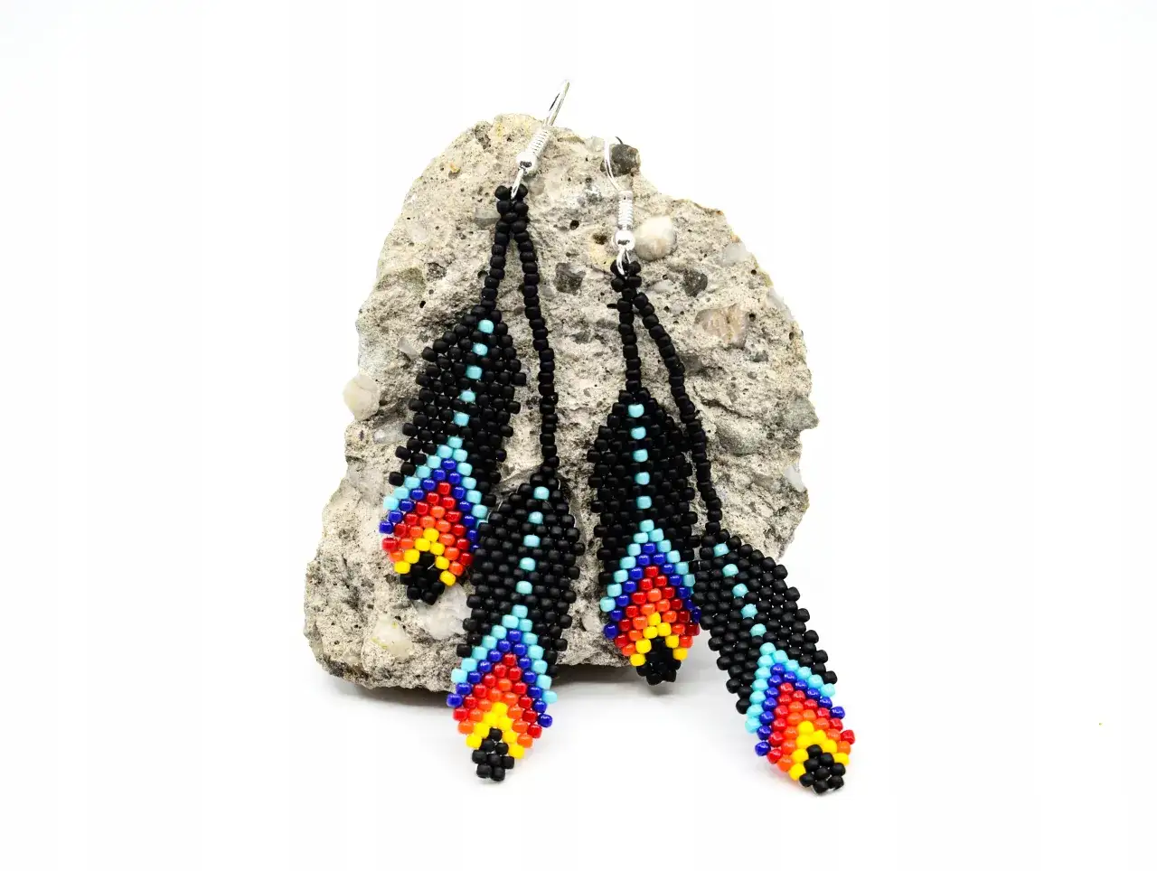 Indiańska biżuteria DIY koraliki pi&oacute;ra