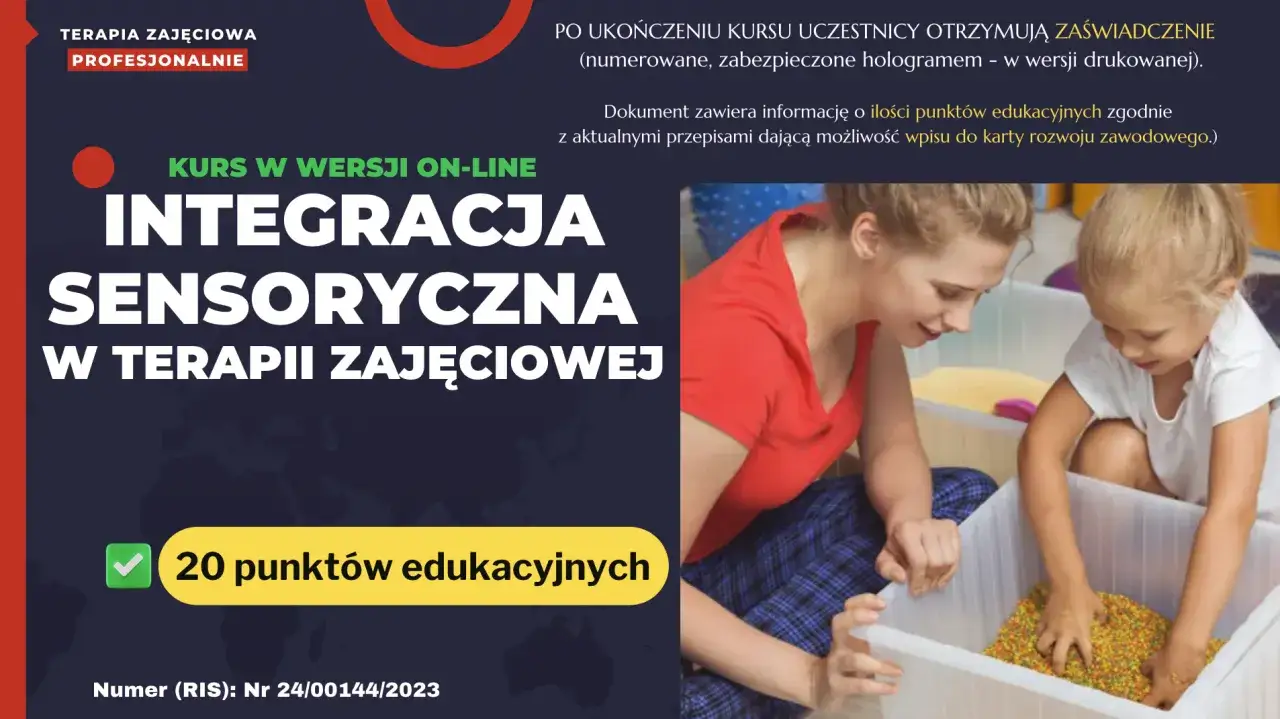 Schemat kursu integracji sensorycznej w Polsce