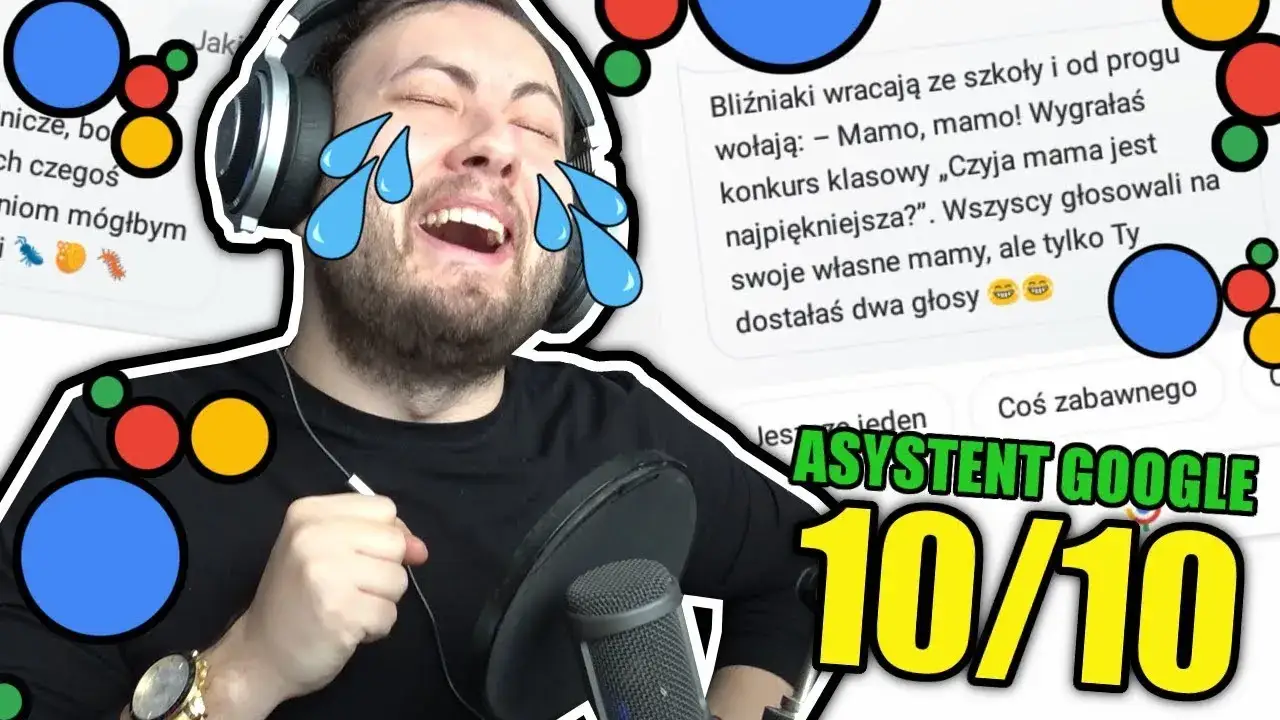 Asystent Google opowiada żart, rodzaje żart&oacute;w AI