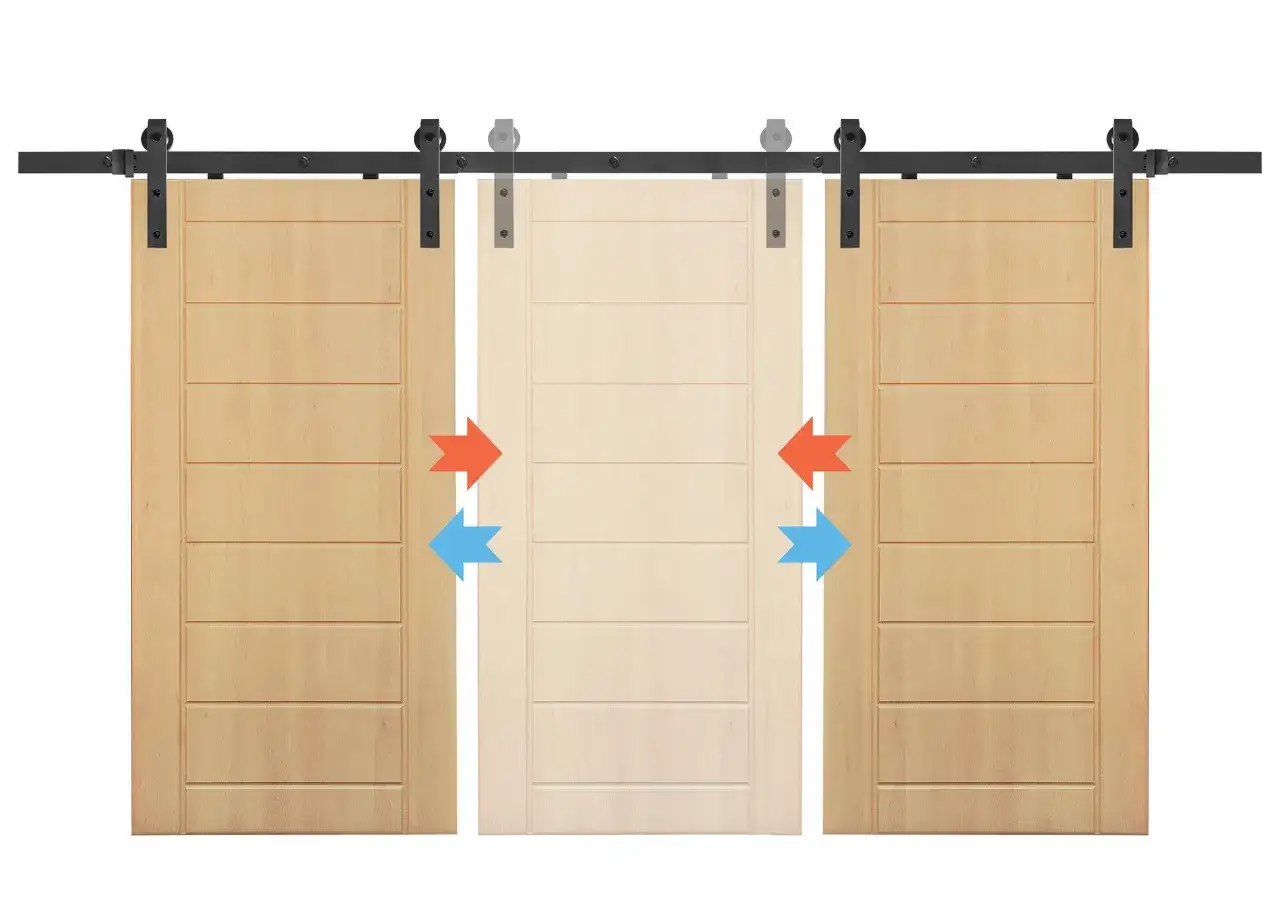 montaż systemu przesuwnego barn door