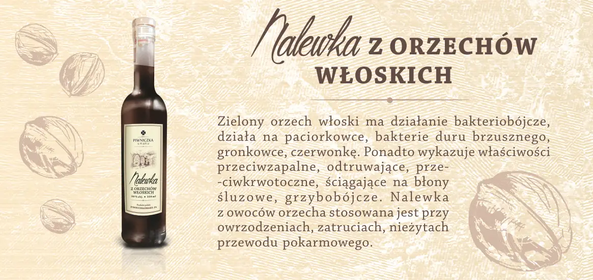 nalewka z orzecha włoskiego dawkowanie infografika