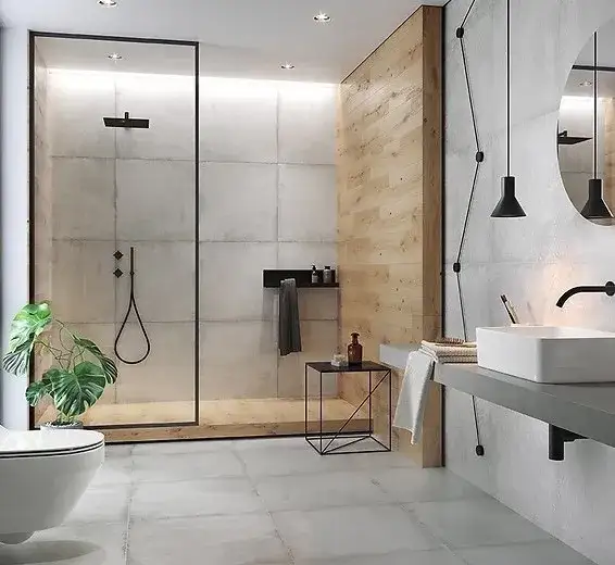 płytki łazienkowe inspiracje, armatura łazienkowa style