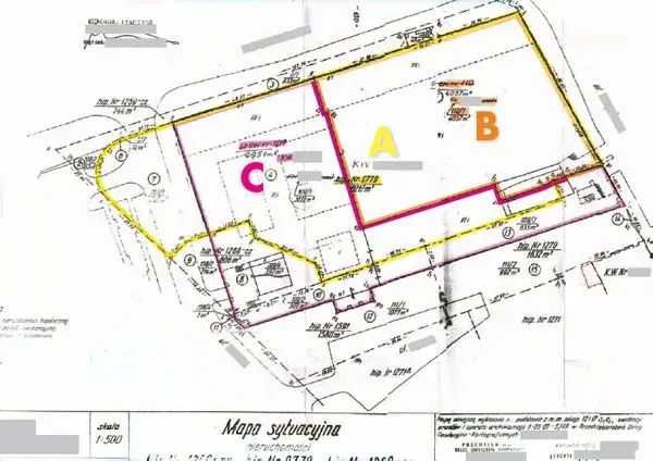 sp&oacute;r o granice działki mapa