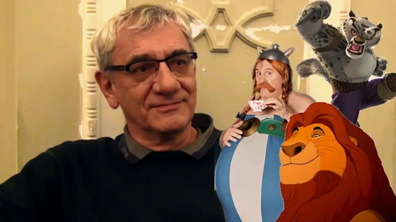 Postacie z bajek kt&oacute;rym głosu użyczył Wiktor Zborowski kolaż