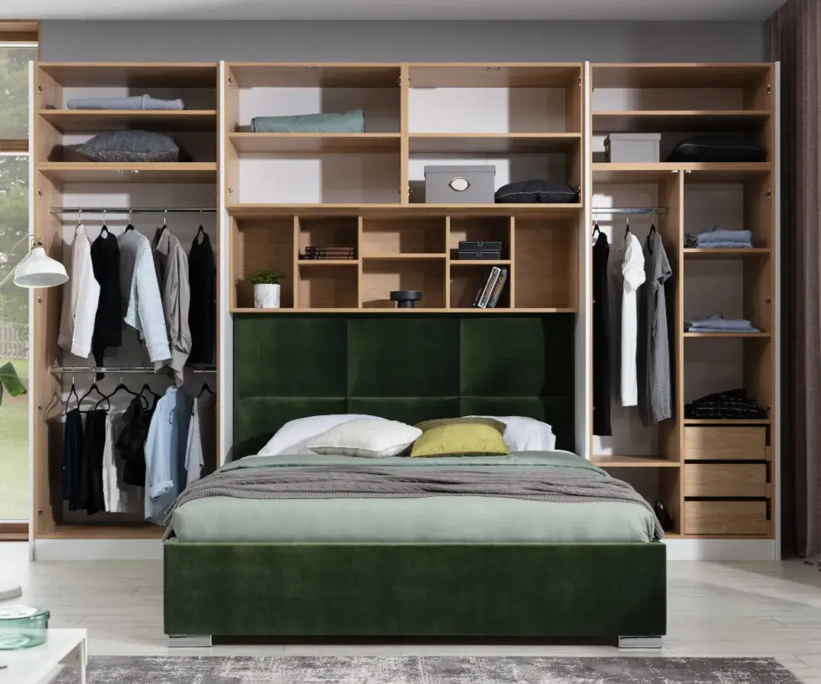 Zdjęcie Jak urządzić wąskie sypialnie, aby maksymalnie wykorzystać przestrzeń