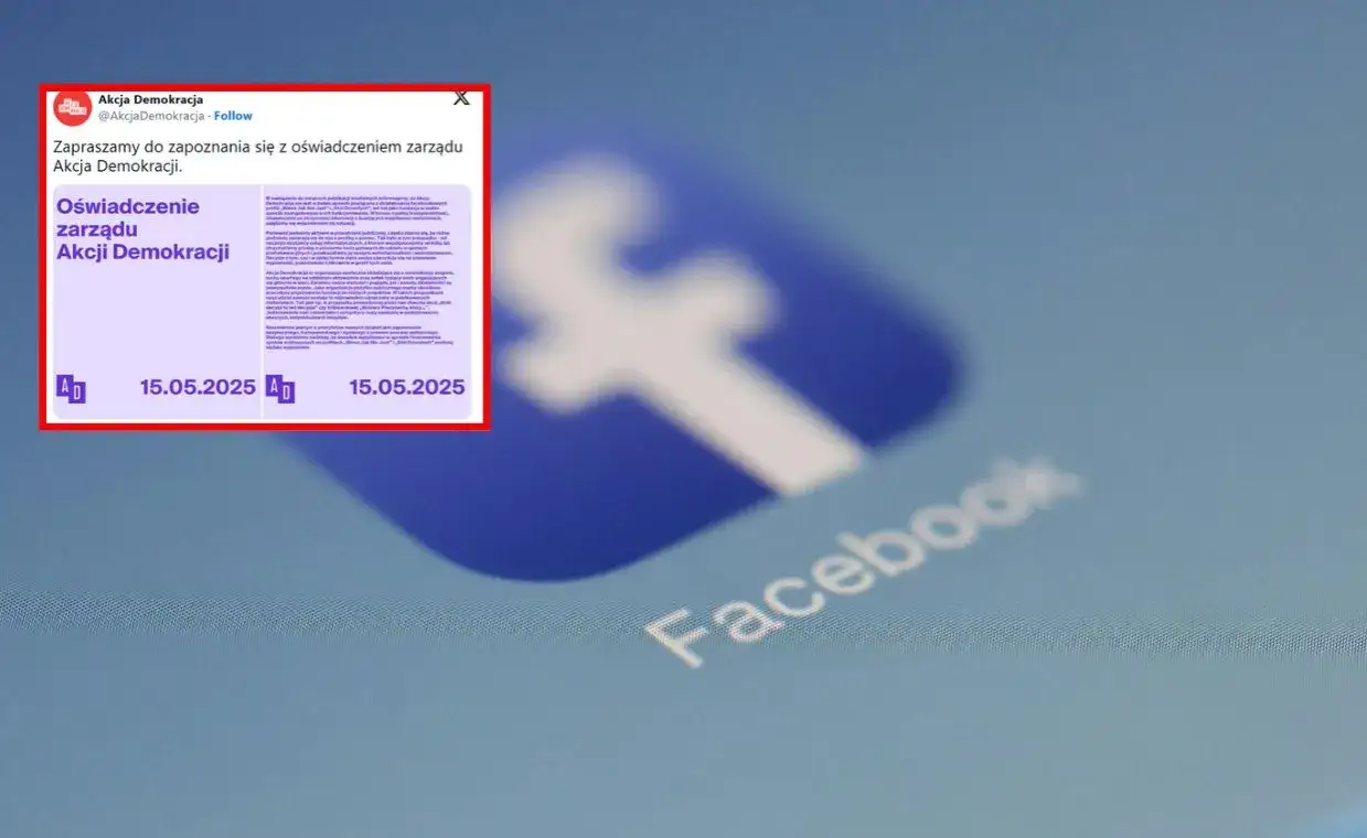 Akcja Demokracja kontrowersje reklamy Facebook