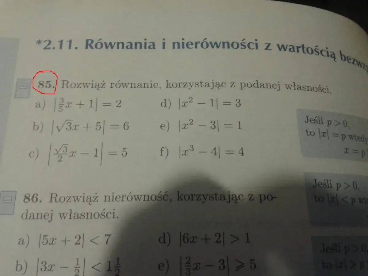 błędy w rozwiązywaniu nierówności z wartością bezwzględną