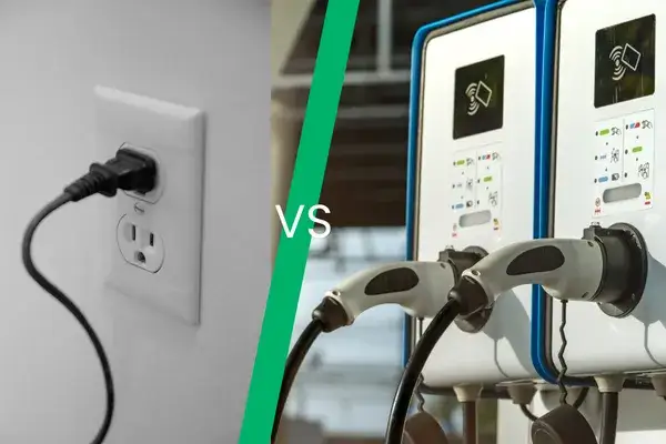 ładowanie samochodu elektrycznego w domu wallbox gniazdko