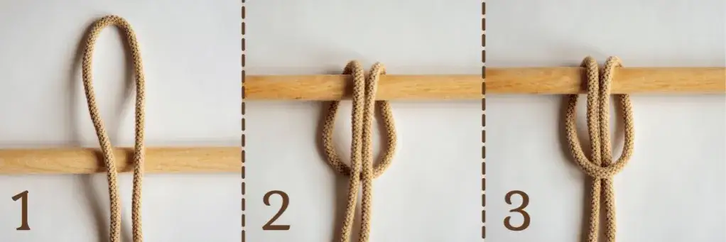 podstawowe węzły makramy ilustracje