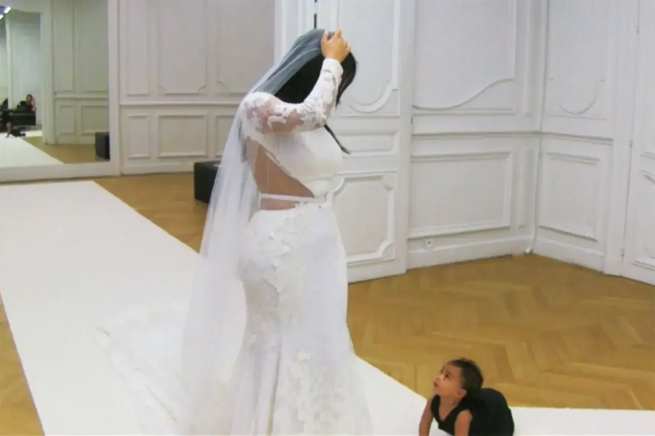 Kim Kardashian Kanye West wedding dress Givenchy