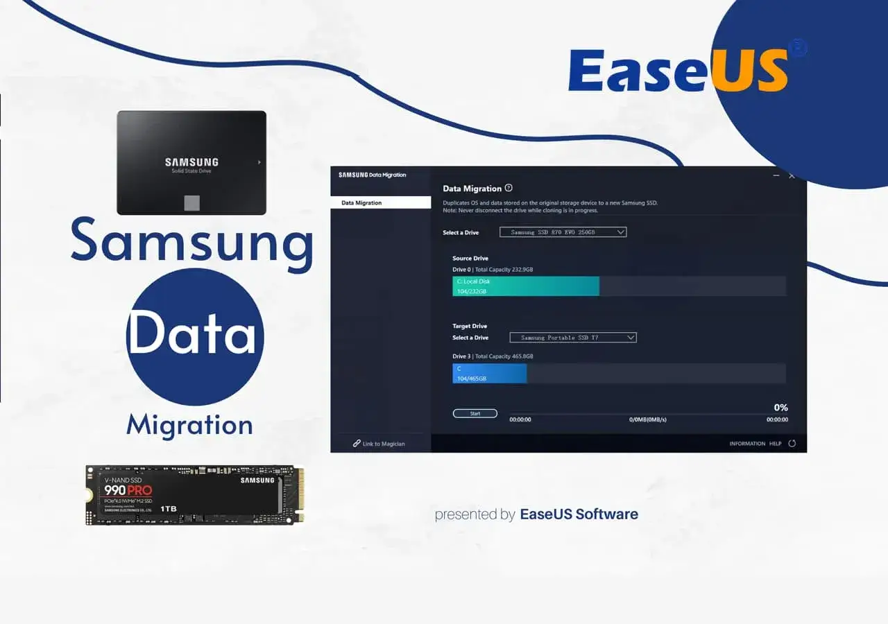 Jak sklonować dysk Samsung SSD? Program Samsung Data Migration ułatwia przeniesienie danych na nowy dysk.