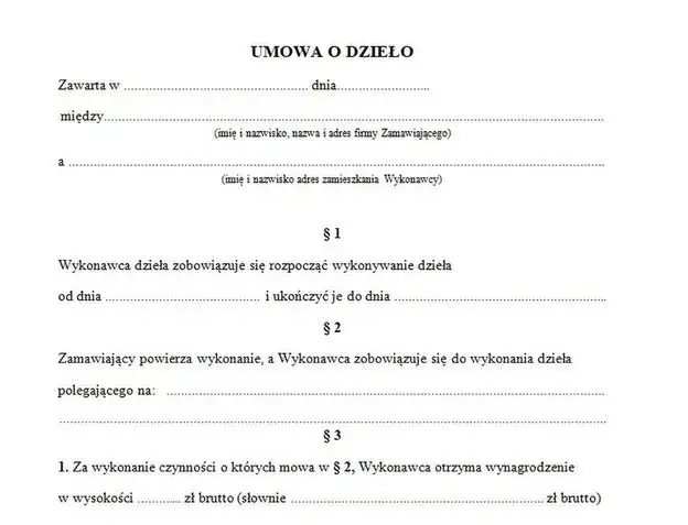 umowa o dzieło z własnym pracodawcą