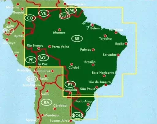Mapa bezpieczeństwa Brazylia regiony turystyczne