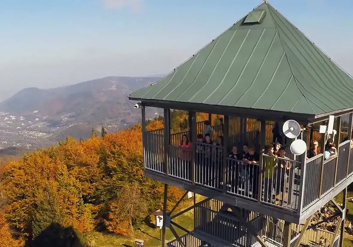 Czantoria wieża widokowa i kolejka linowa Ustroń