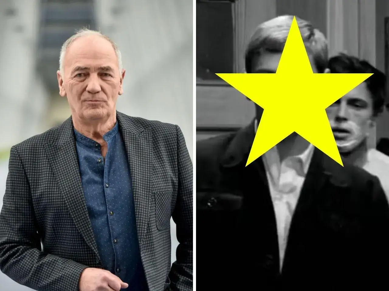 Starsburger w wieku 70 lat, porównanie jego obecnego wyglądu z archiwalnym zdjęciem z młodości.