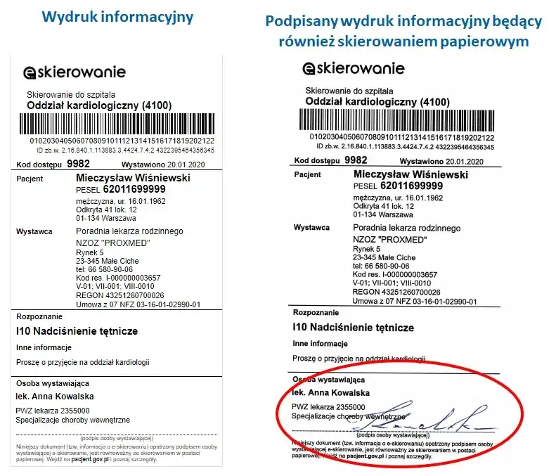 Lekarz rodzinny wystawiający e-skierowanie