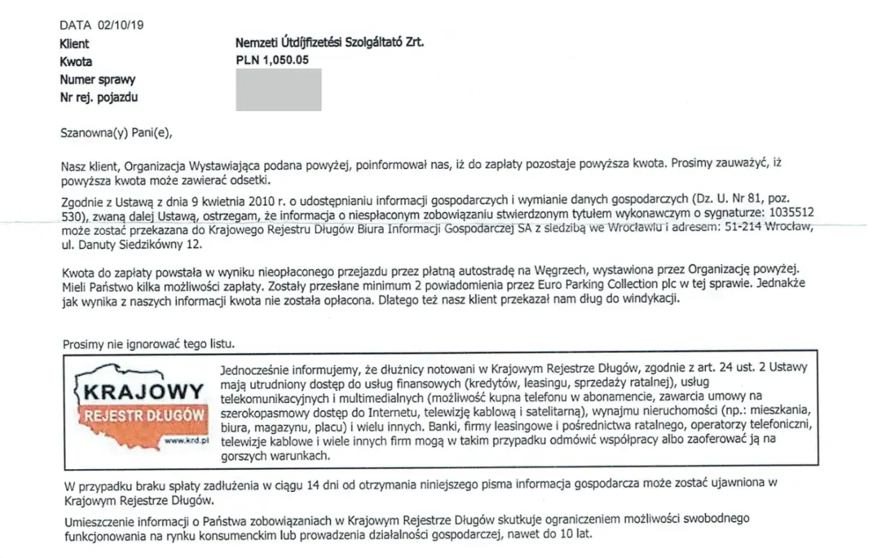 Węgierska e-winieta e-matrica system kontroli