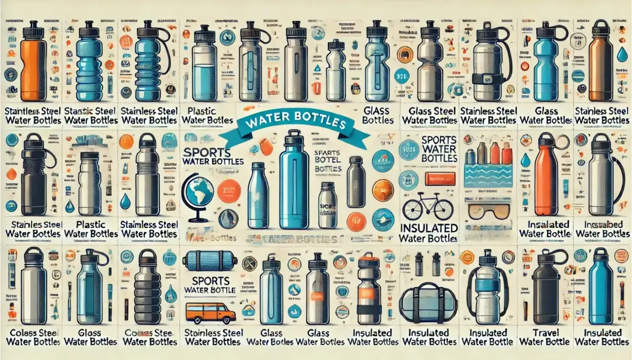 porównanie materiałów butelek na wodę